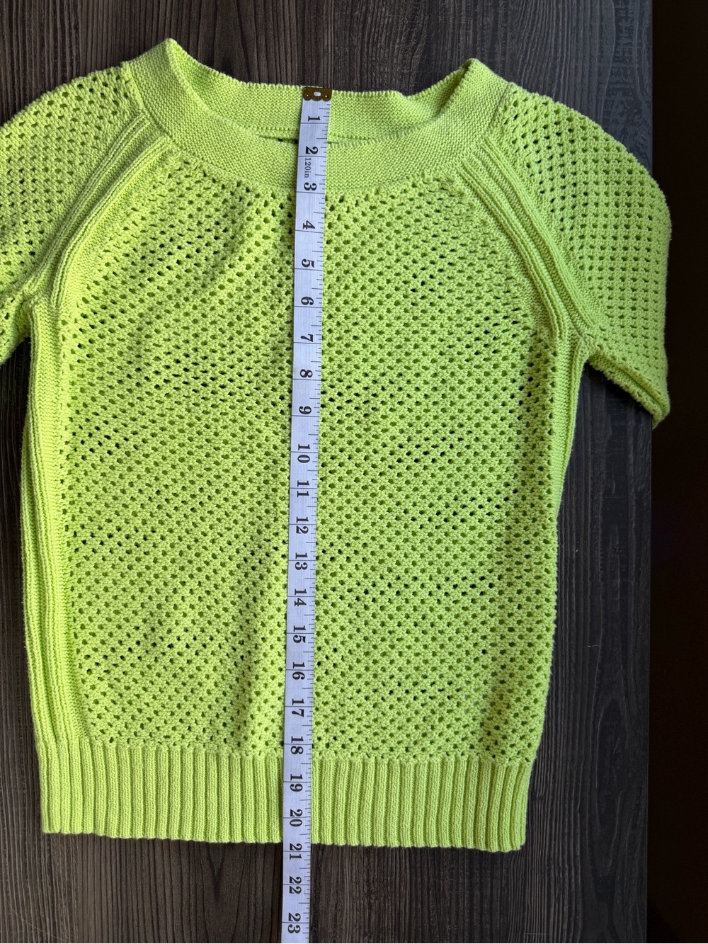 Lime Green Crochet Weave Sweater
